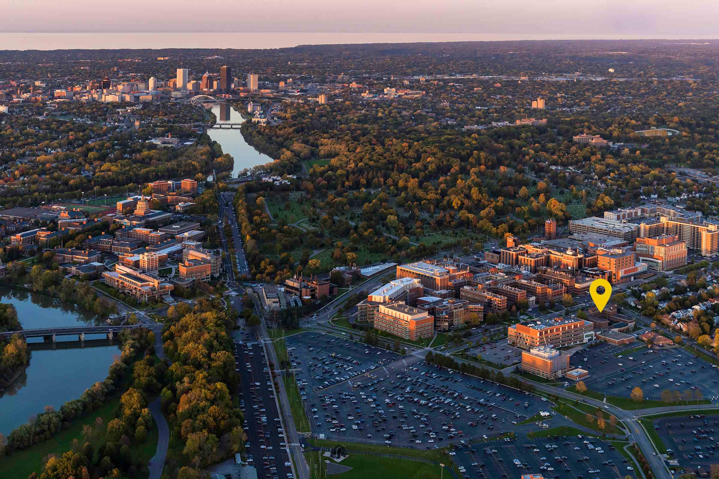 Rochester city skyline